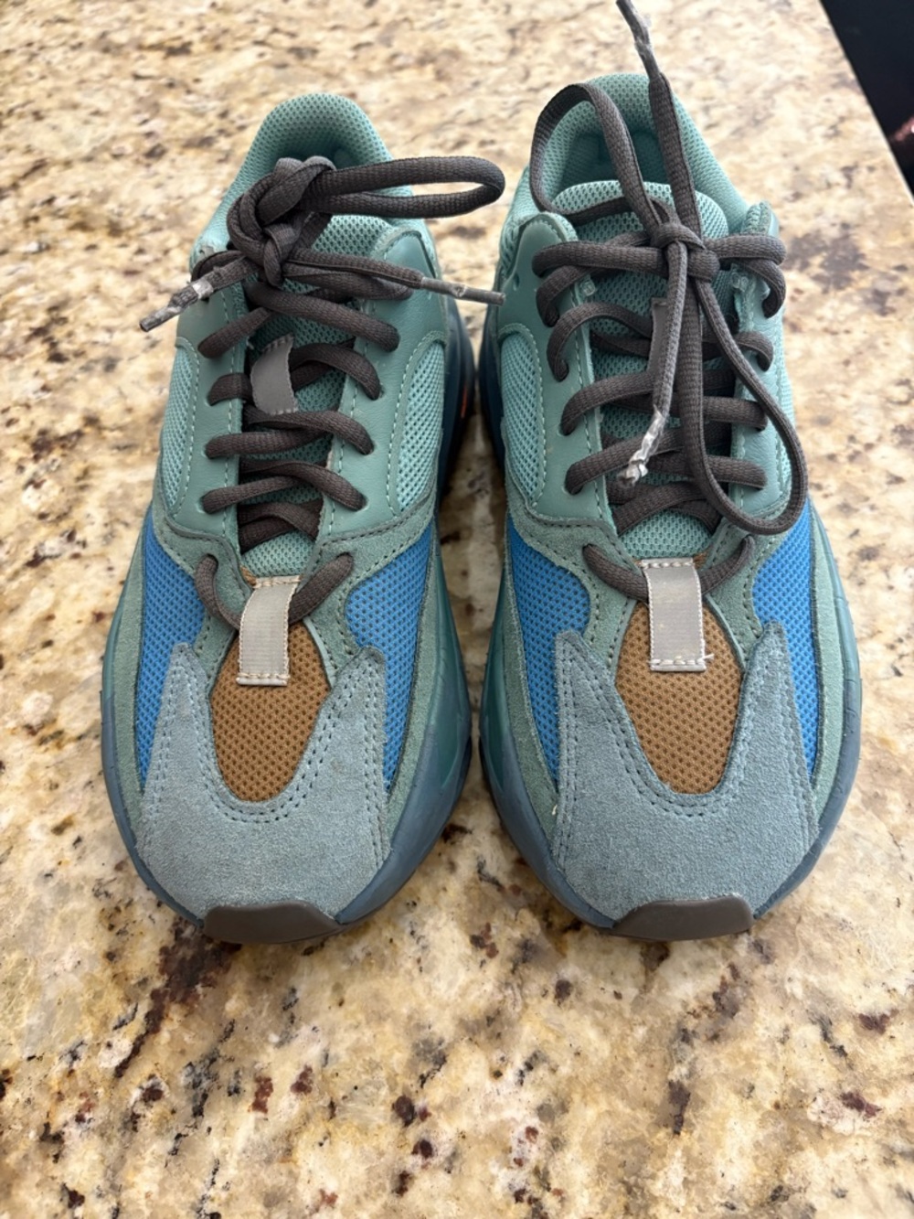 Multi-Tone Green & Blue Yeezy boost 700